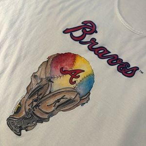 Tiny turnip brand medium Atlanta Braves tank racer back tank top baseball